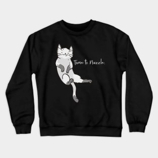 Time to Nuzzle cute adorable doodle cat t-shirt Crewneck Sweatshirt